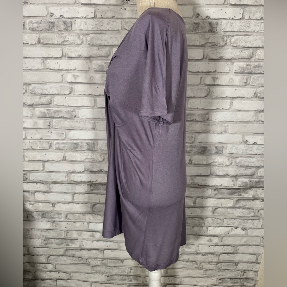 Mark Elegant Purple Draped Top Blouse - Picture 4 of 9